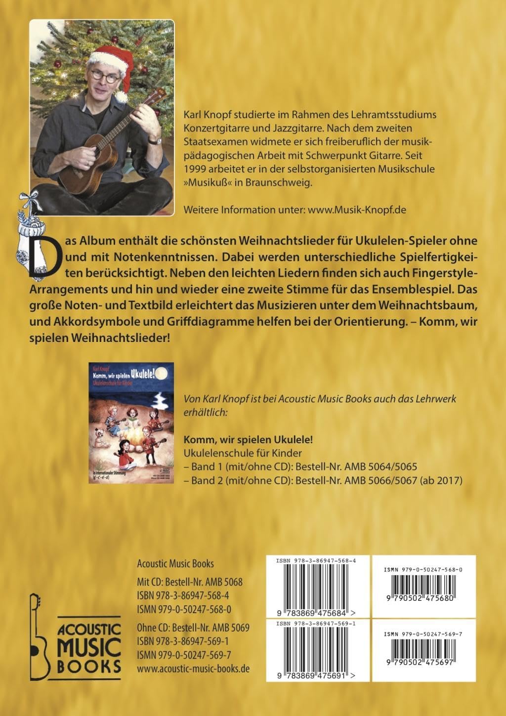 Komm, wir spielen Ukulele! Das Weihnachtsalbum für Kinder und Erwachsene: In Internationaler Stimmun
