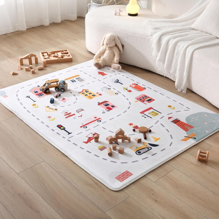 Hakuna Matte Wolkenweiche Spielmatte Baby 160x120x1,5cm – Kinderzimmer Teppich mit hochwertigem Memo