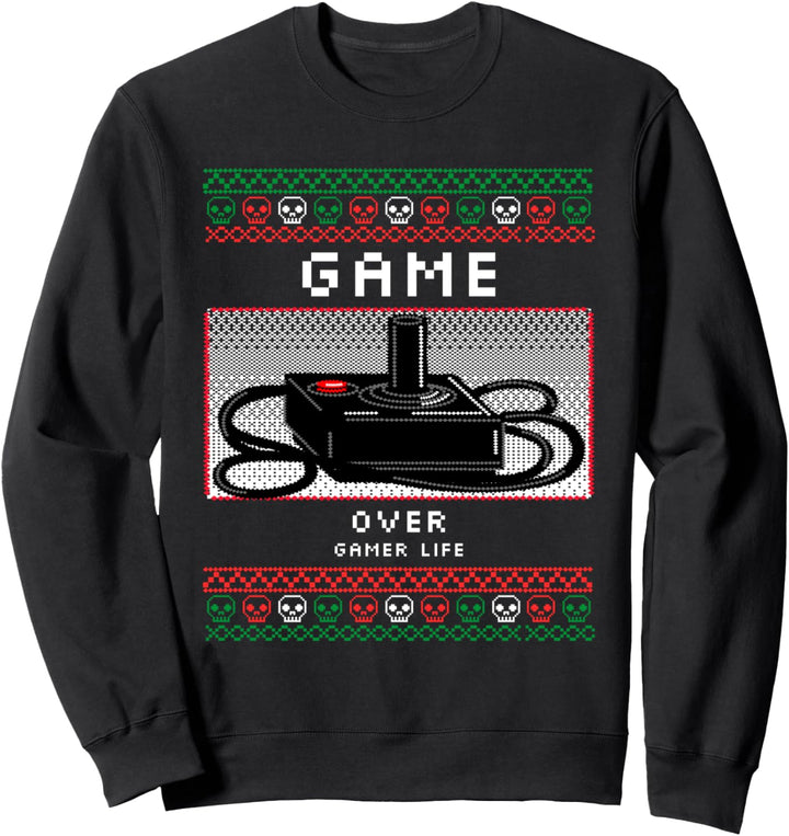 Game Over Gamer Life Weihnachten Ugly Christmas Sweatshirt