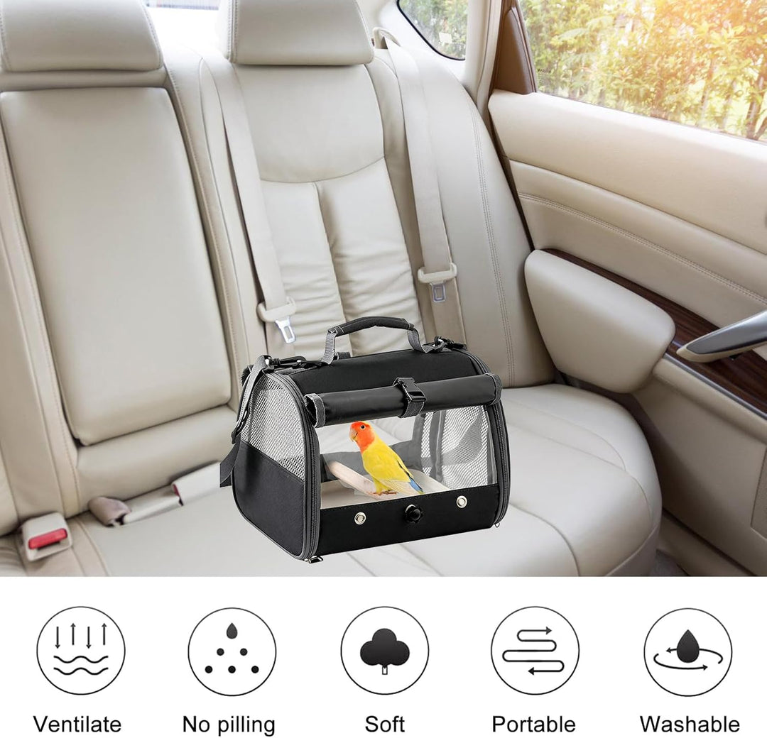 Tragetasche Für Papageien, Meerschweinchen-Tragetasche Mit Stehsitz Und Tablett, Transportbox Kaninc