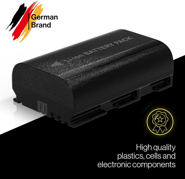 PATONA 2x PROTECT LP-E6NH Akku 2600mAh Ersatzakku kompatibel mit Canon EOS R5 R6 R6II R7 5D Mark II
