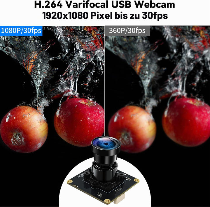 ELP Starvis USB-Kameramodul 0,0001 Lux Ultra Low Light H.264 HDR 1080P Sicherheits-Webcam-Modul mit
