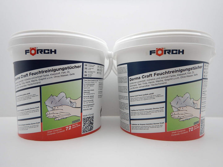FÖRCH DERMA CRAFT FEUCHT REINIGUNGSTÜCHER TÜCHER REINIGT PORENTIEF 72 STÜCK (2), 2