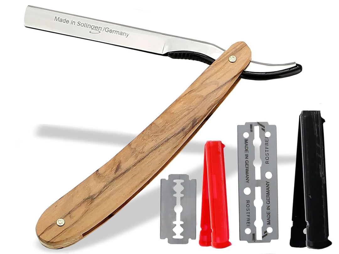 Rasiermesser mit Wechselklingen aus Solingen Bartmesser Made in Germany Rasier-Set für Herren mit Kl