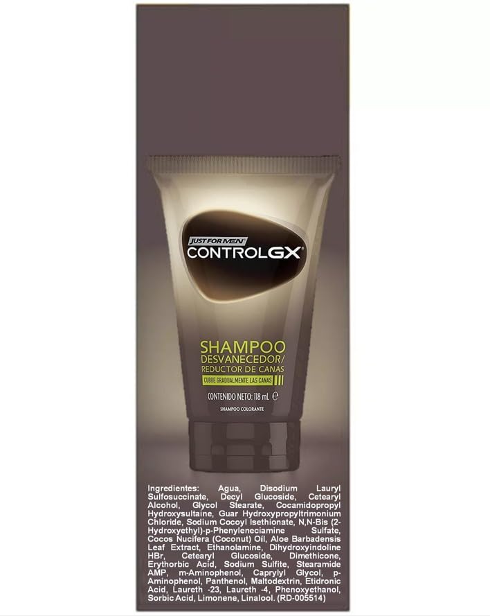 Just For Men Control GX Grey Reducing Shampoo für graues Haar, mit Kokosöl & Aloe Vera, neue verbess