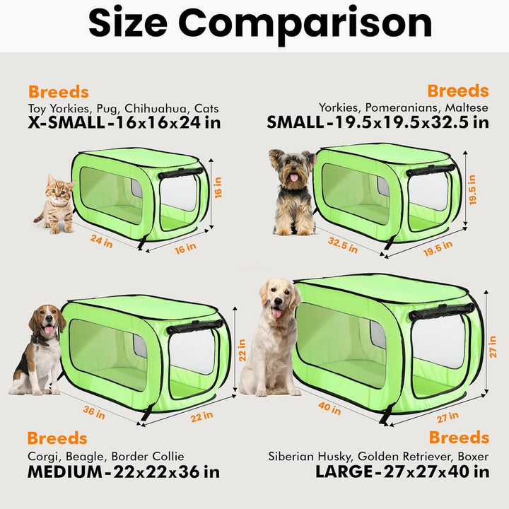 Beatrice Home Fashions Tragbare, zusammenklappbare Hundehütte, Reisekäfig, für Katzen und Hunde, 82,