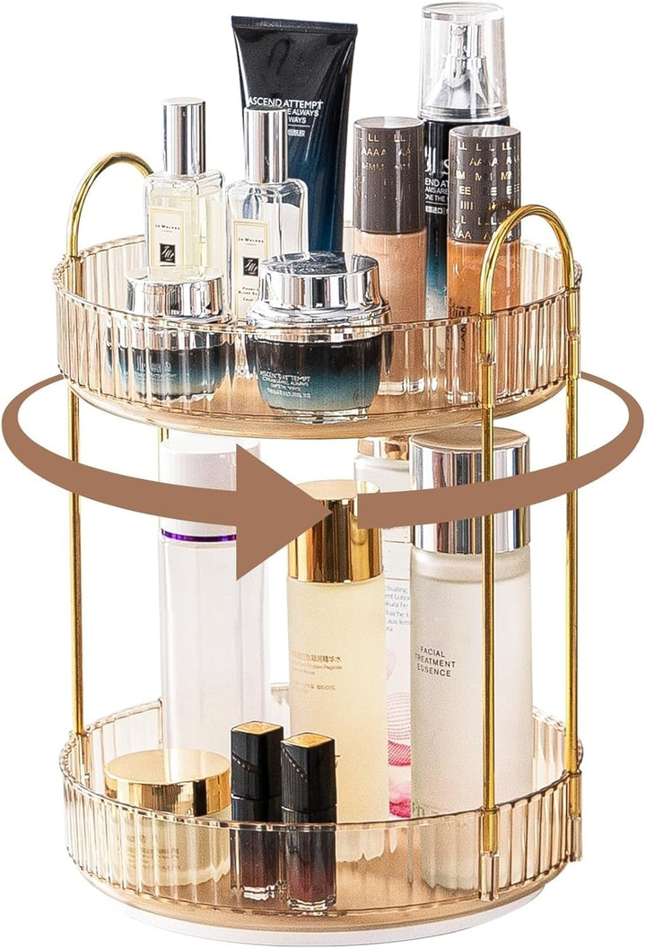 CESTATIVO Make Up Organizer, 360° Drehbar Kosmetik Organizer, Beauty Organizer, Hautpflege Organizer