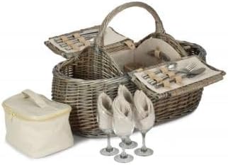 Red Hamper 4 Person Boat Fitted Picnic Basket