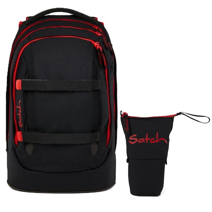 Satch Pack Schulrucksack Set 2tlg. inkl. Pencil Slider (Fire Phantom), Fire Phantom