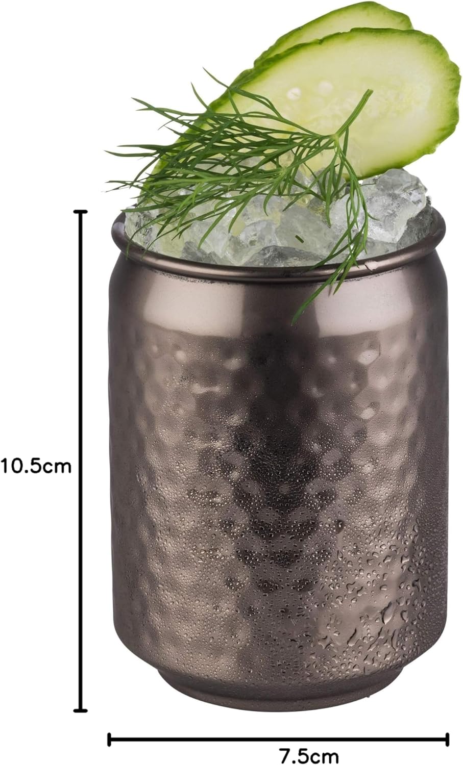 Buddy´s Bar - 4 Cocktail Can Becher, Ø 7,5 cm, H: 10,5 cm, 350 ml, Edelstahl-Becher, inkl. Geschenkb