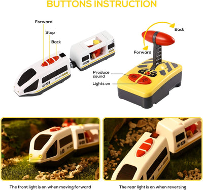 NUOBESTY RC Elektrozug Spielzeug Mini Fernbedienung Kinder Eisenbahn Spielzeug Knopf RC Fahrzeug Ler