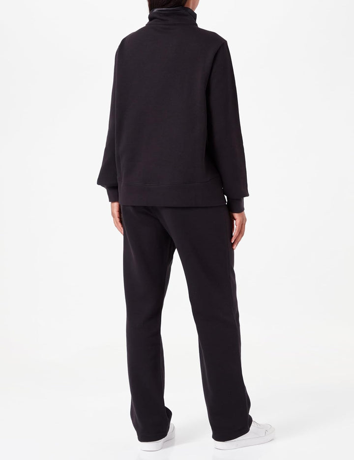 Champion Damen Legacy Sweatsuits Easy W Ultralight Powerblend Fleece High-Neck Sportanzug S Schwarz,