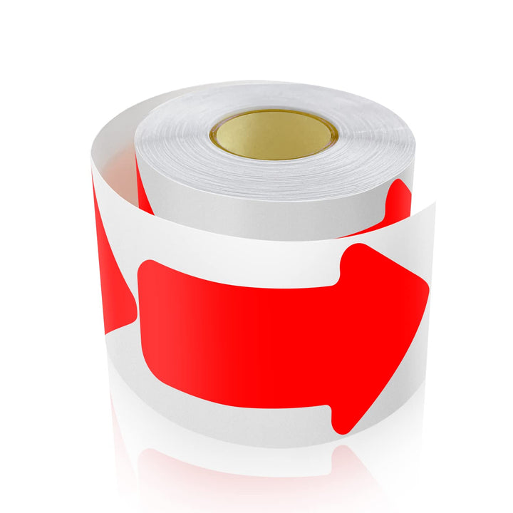 200 Stück Pfeil Aufkleber 7.6 x 15.2 cm Pfeile Bodenmarkierung Rolle Selbstklebend Boden Sticker Wet