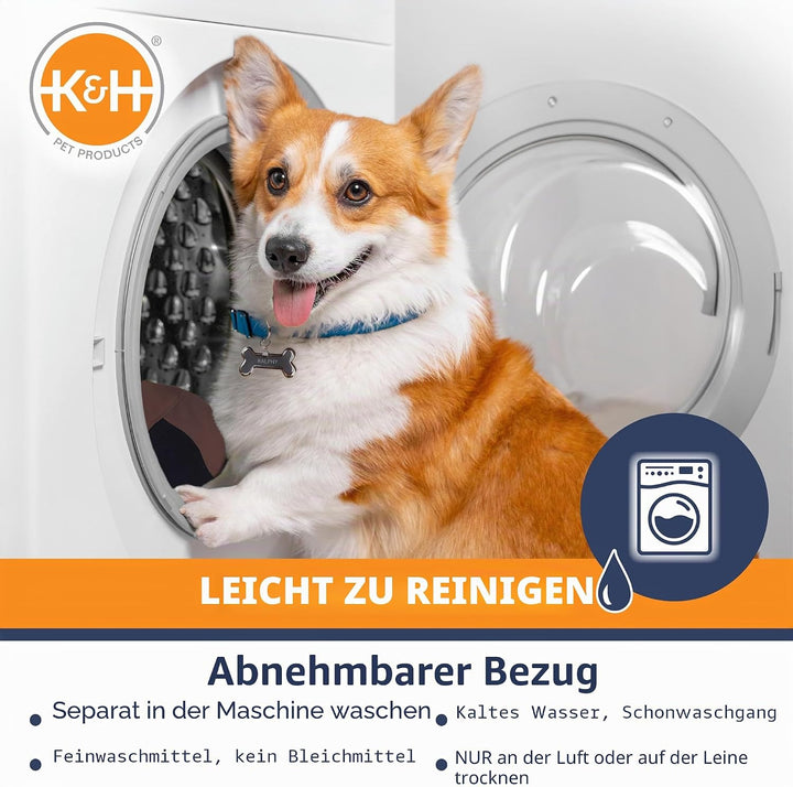 K&H Haustierprodukt Eimer Booster Hundeautositz mit Hundesicherheitsgurt für Auto, waschbarer Kleine