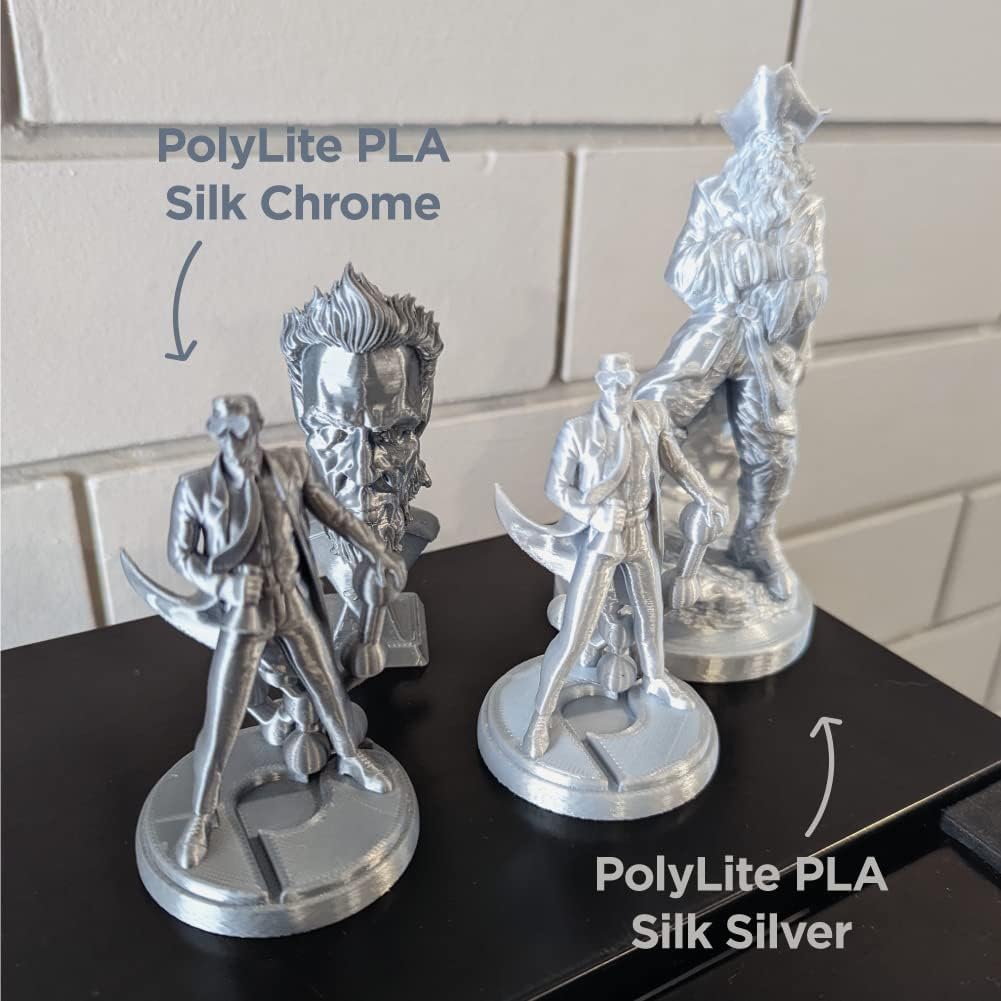 Polymaker PolyLite PLA - 1.75mm - 1kg - Silk Chrome