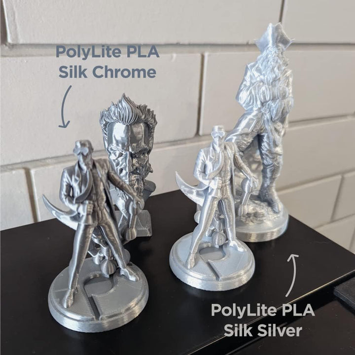 Polymaker PolyLite PLA - 1.75mm - 1kg - Silk Chrome