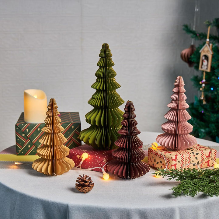 EASY JOY Christbaumschmuck, Deko Ornamente für den Weihnachtsbaum 31cm,21cm-grün, Gelb, Rosa, Braun,