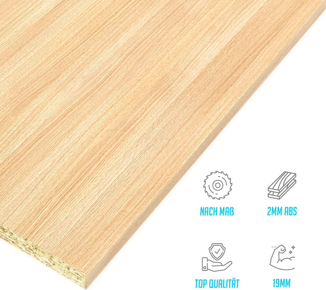 Einlegeboden Regalboden Holzboden 19mm nach Wunschmass max. 1000mm breit x 600mm tief Zuschnitt Anfe