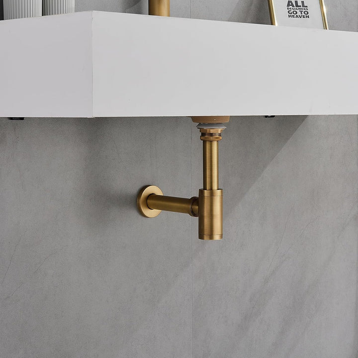 KEOKBON Universal Siphon, Siphon für Waschbecken & Waschtisch, Keymark Messing Syphon Sifon Universa