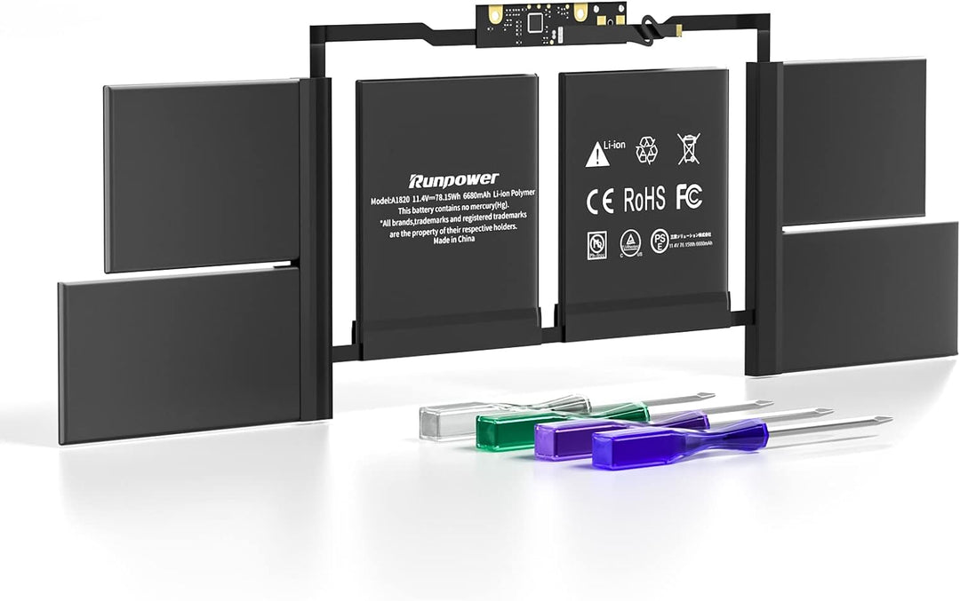 A1820 Batterie,Runpower Laptop Batterie Kompatibel mit MacBook Pro 15 Zoll(Late 2016 Mid 2017),Ersat