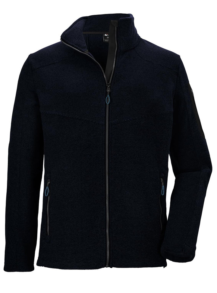 Killtec Herren Kow 28 Mn Kntflc Jckt Strickfleecejacke mit Stehkragen S Marine, S Marine