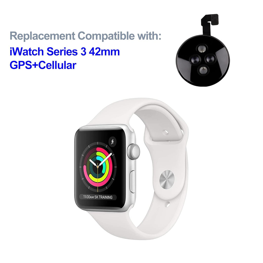 SWARK Back Cover Glass Heart Rate Part Compatible with Apple Watch Series 3 42mm (Cellular/LTE+GPS)(