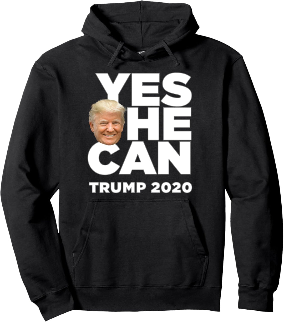 YES HE CAN Trump 2020 Obama Parody Troll Yes We Can Pullover Hoodie