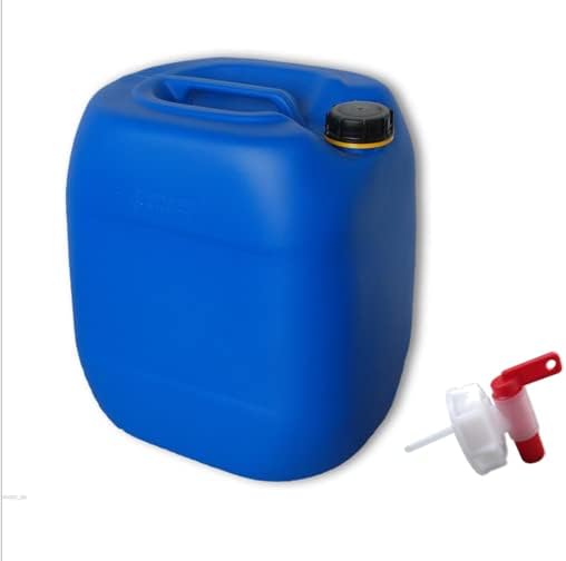 kanister-vertrieb® 4 Stück 30 L Kanister Wasserkanister Kunststoffkanister blau DIN61 + 1 Auslaufhah
