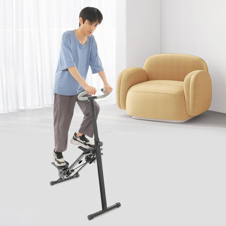 Schwarz Stair Stepper, Faltbarer Vertikaler Treppensteiger für Ganzkörpertraining Stair Stepper, für