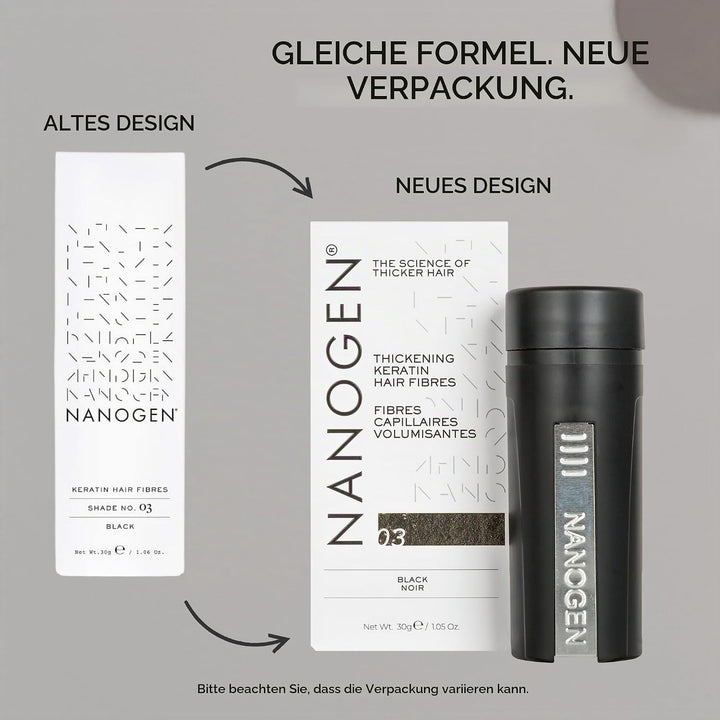 Nanogen Hair Thickening Fibres Black 30g schwarz 30g, schwarz 30g