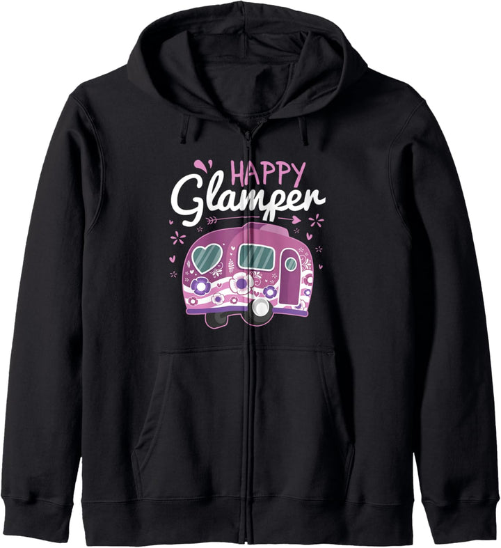 Glückliches Glamper Caravan Camping Glamping Gear Geschenk Kapuzenjacke