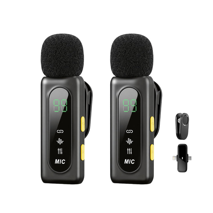 Plug-and-Play-Mini-Mikrofon, Kabelloses Lavalier Mikrofon für iOS/Android, geeignet für Interviews,