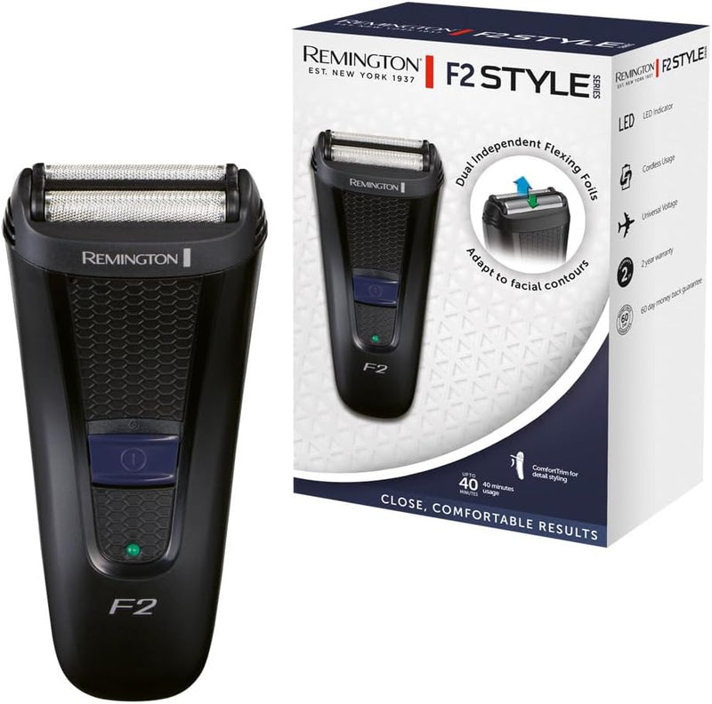 Remington Elektrischer Rasierer Herren F2 [Trocken-Rasieraparat] Style Series (Pop-Up-Trimmer, abwas