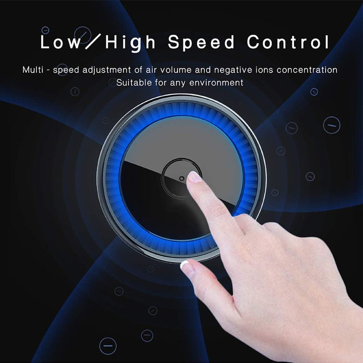 TOTMOX Tragbarer Mini Dual USB Port Auto Luftreiniger Negative Ionen Lufterfrischer Luftbefeuchter,