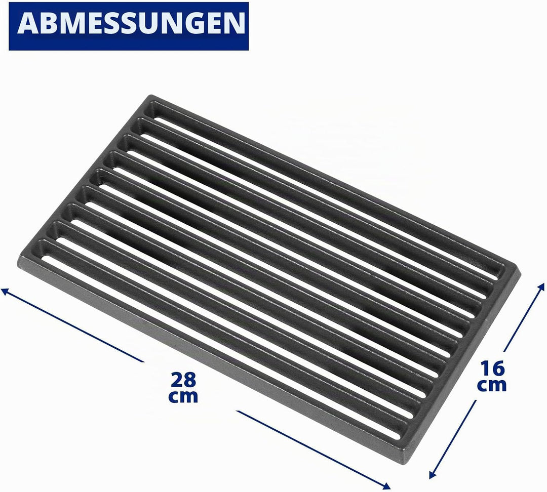 Gussrost Ofenrost Gusseisen Kaminrost 16 X 28 cm - Feuerrost für Kamin Aus Massivem Gusseisen