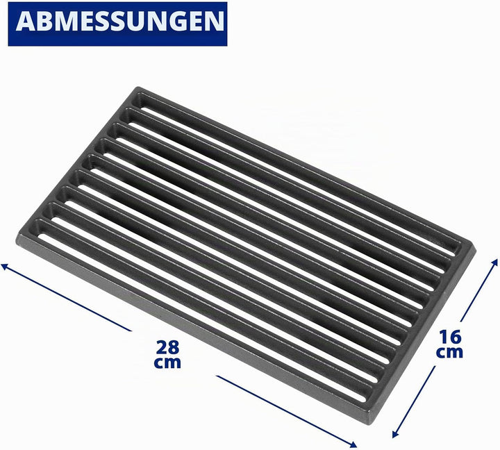 Gussrost Ofenrost Gusseisen Kaminrost 16 X 28 cm - Feuerrost für Kamin Aus Massivem Gusseisen