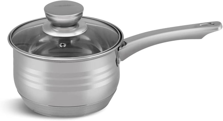 EDENBERG 12 TLG Topfset Induktion mit Pfanne, Edelstahl Kochtopf Set Induktion | Induktions Töpfe Se