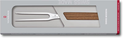 Victorinox, Swiss Modern, Profi Tranchiergabel, Extra Scharfe Klinge, 15 cm, Edler Holzgriff, Rostfr