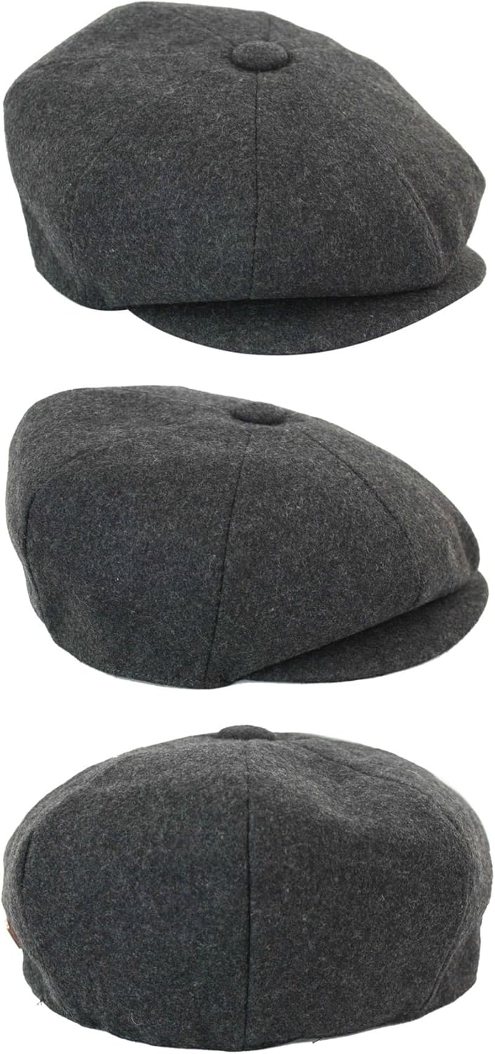 TruClothing.com Herren Mütze Fischgräte Tweed Design Grandad Stil Rabatt Preis S holzkohle, S holzko