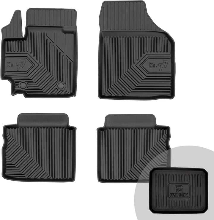 FROGUM No.77 Gummimatten Ganzjahresset von Auto Fussmatten Autofussmatten für Suzuki Celerio ab 2014