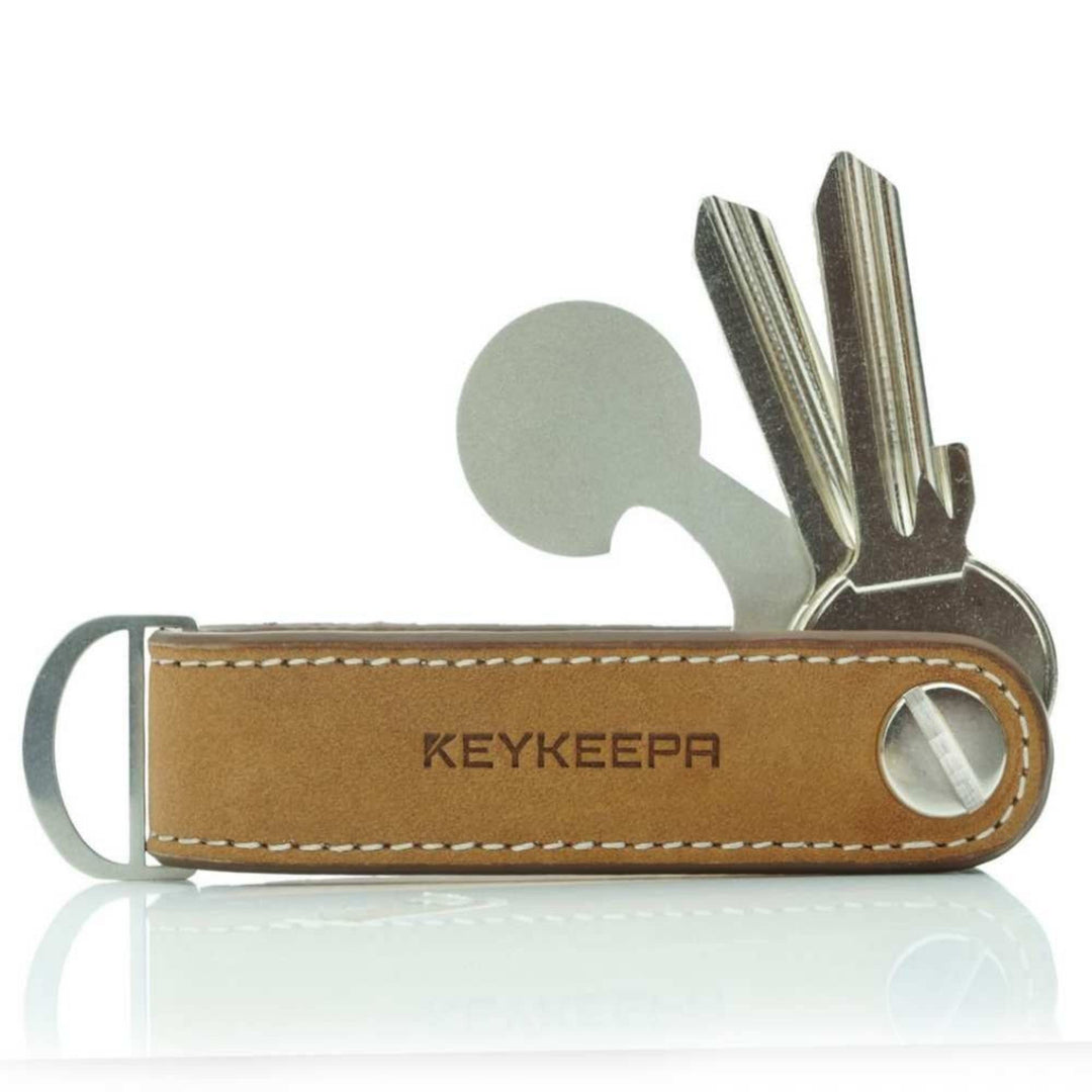 KEYKEEPA Loop - Leder Key Organizer für bis zu 7 Schlüssel, Loop Cappuccino, Einheitsgrösse Cappucci