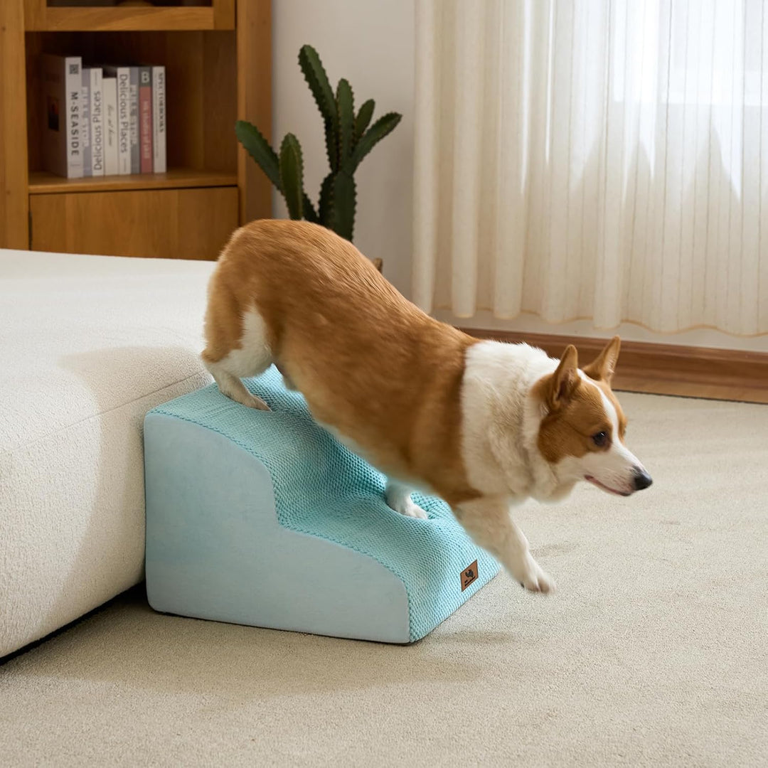 Hundetreppe für kleine Hunde, 2 Stufen 30cm Hoch Haustiertreppe, Waschbar rutschfest, Katzentreppe f