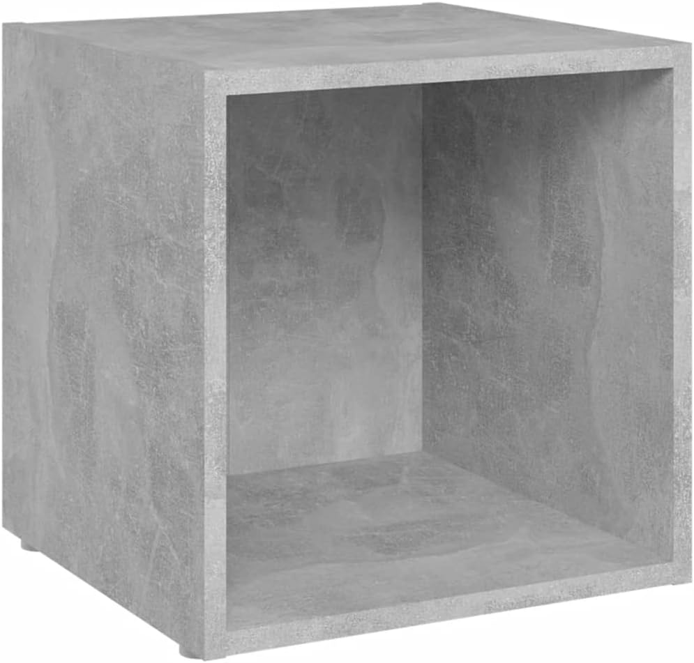 TV-Schränke 4 STK. Betongrau 37x35x37 cm Holzwerkstoff TV-Lowboard Fernsehtisch TV Board Fernsehschr