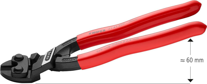 Knipex CoBolt® Kompakt-Bolzenschneider schwarz atramentiert, mit Kunststoff überzogen 200 mm 71 41 2