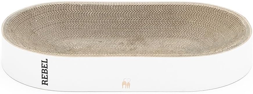 Petrebels Kratzpappe Oliver 61, Katzen Kratzbrett aus sehr stabilem Karton, Kratzkarton 63 x 35 x 10