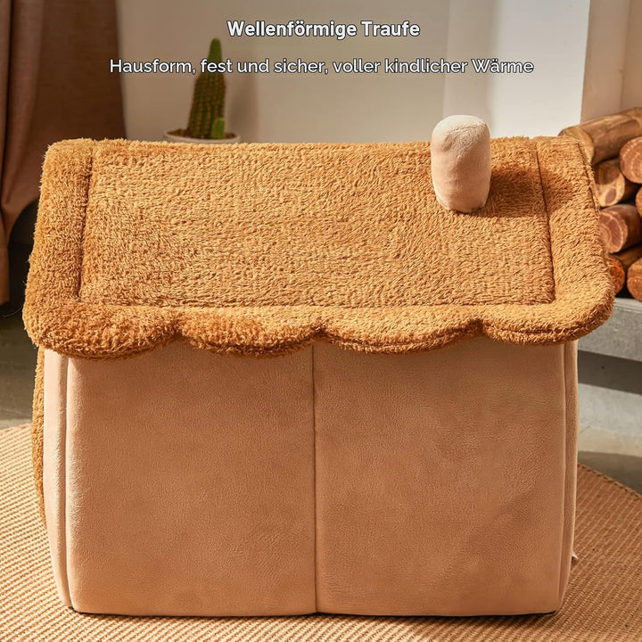 Galatée Katzenhöhlenbett, Waschbares Hundebett, Warmes Und Gemütliches Katzenhaus, Faltbar Bequemes