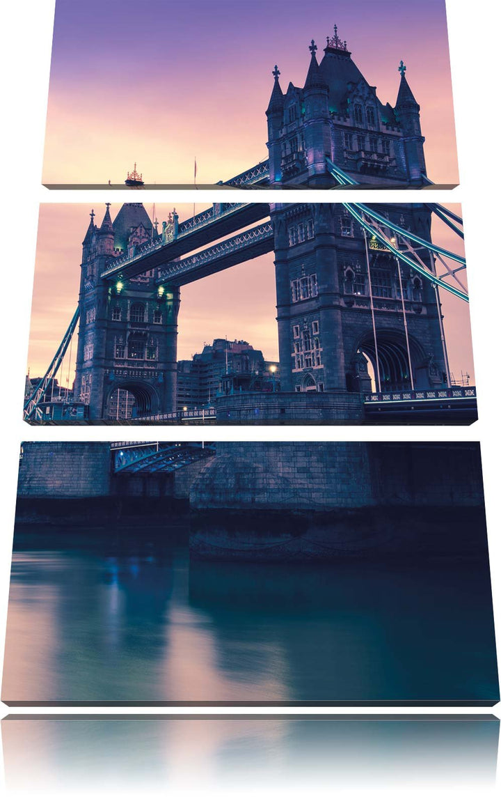 London 3-Teiler Leinwandbild 120x80 Bild auf Leinwand, XXL riesige Bilder fertig gerahmt mit Keilrah