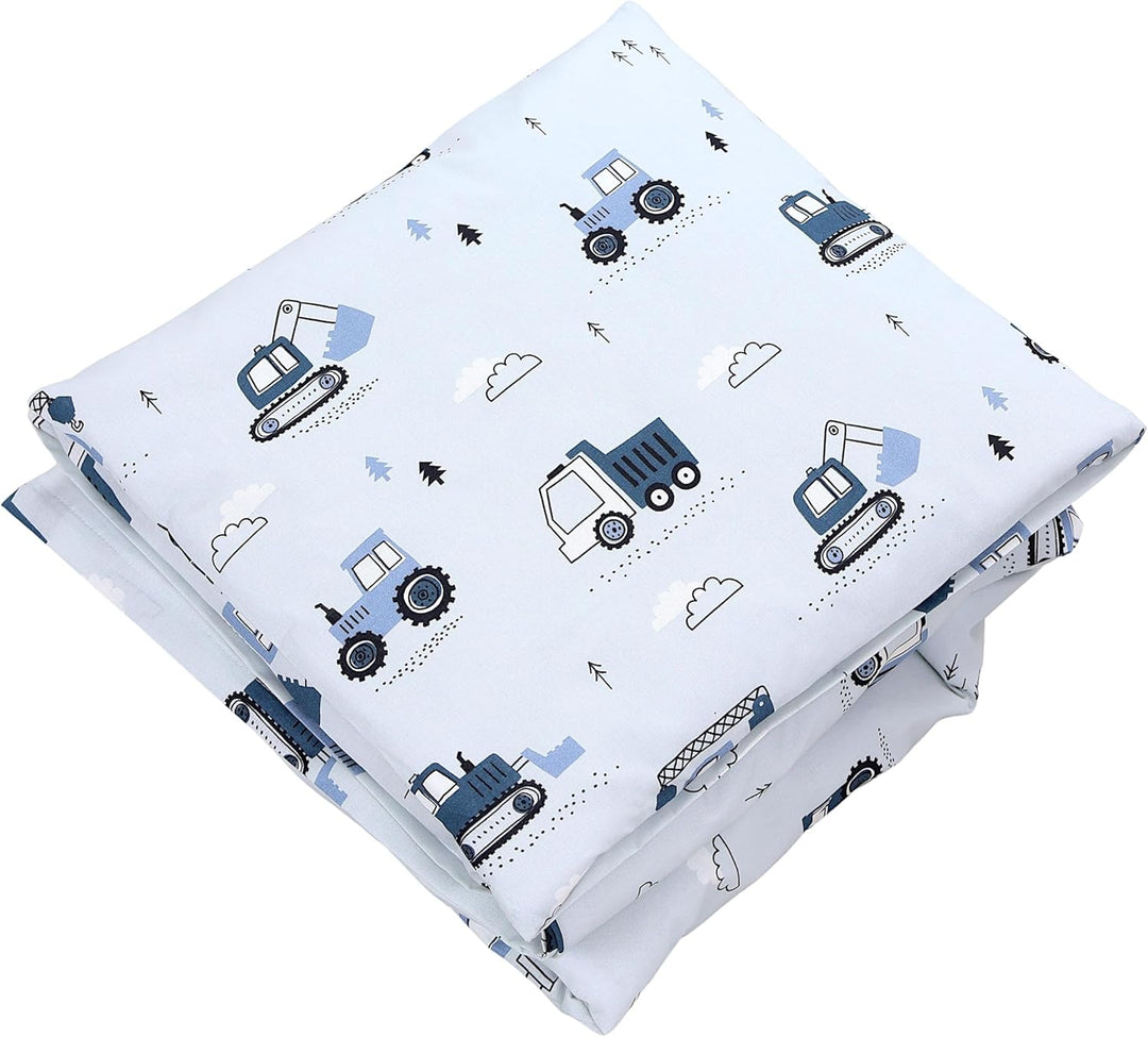 TupTam Unisex Baby Wiegenset 4-teilig Bettwäsche-Set: Bettdecke und Kopfkissen mit Bezug, Farbe: Bau