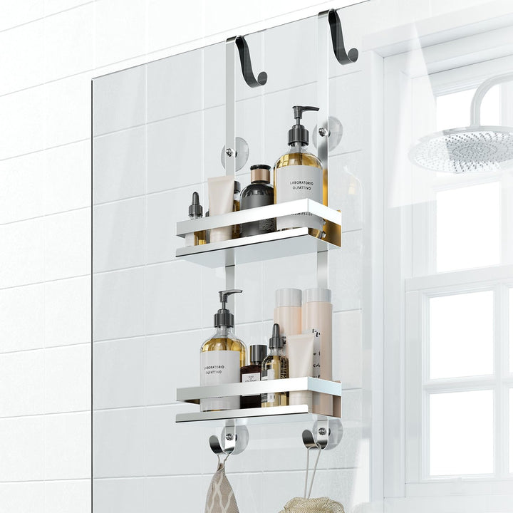 Duschablage ohne Bohren Badezimmer Organizer, Badregal Duschregal ohne Bohren, Duschablage zum Hänge