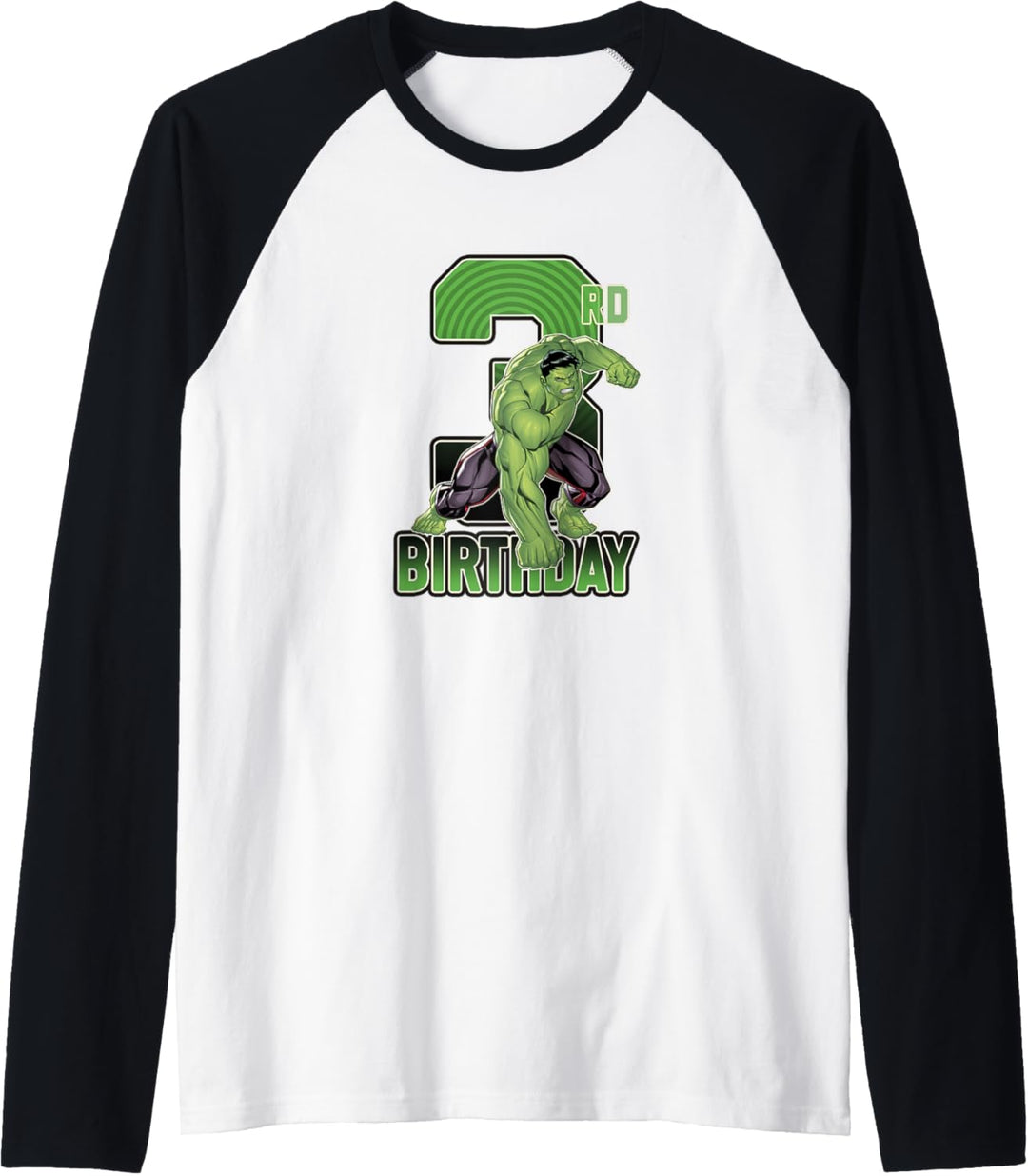 Marvel Hulk Smash 3rd Birthday Raglan
